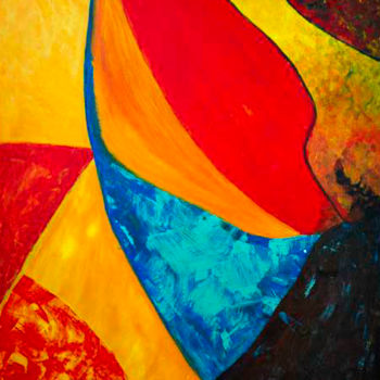 Painting titled "Abstrait" by Marie Phebidias, Original Artwork