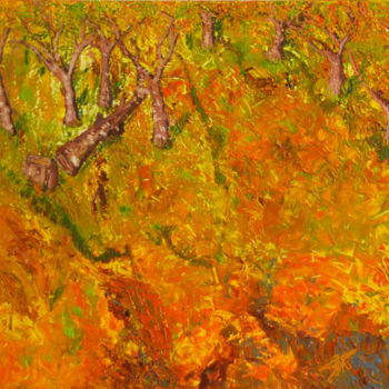 Peinture intitulée "Automne" par Marie Phebidias, Œuvre d'art originale