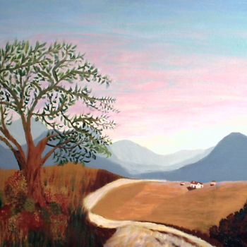 Peinture intitulée "Doux matin D'automne" par Marie Phebidias, Œuvre d'art originale, Acrylique