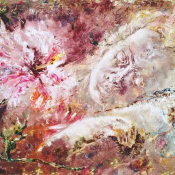 Painting titled "When you sleep your…" by Tatyana Pchelnikova, Original Artwork, Oil