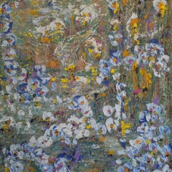Картина под названием "Floraison ludopienne" - Phélix Ludop, Подлинное произведение искусства, Акрил Установлен на Деревянна…