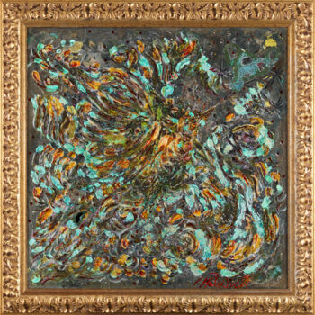 Pintura intitulada "Vestige d'un oiseau…" por Phélix Ludop, Obras de arte originais, Acrílico