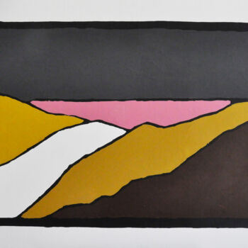 Painting titled "La dune" by Philippe Fimbel, Original Artwork, Acrylic Mounted on Wood Stretcher frame