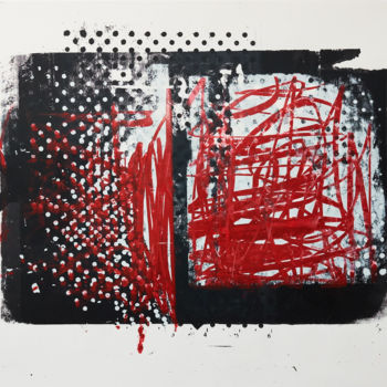 Printmaking titled "MEMORY SCAPE 1002" by Phil Constable, Original Artwork, Screenprinting