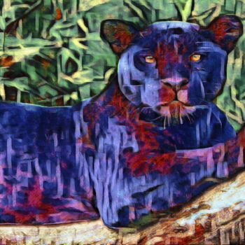 Arts numériques intitulée "Panther" par Phil 'Philosofree' Cheney, Œuvre d'art originale, Peinture numérique