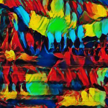 Digitale Kunst mit dem Titel "Evening in the Vall…" von Phil 'Philosofree' Cheney, Original-Kunstwerk, Digitale Malerei