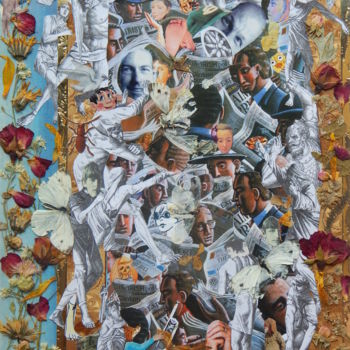 Collagen mit dem Titel "Social Grace." von Phil Colisov, Original-Kunstwerk, Andere