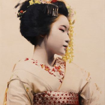 Ζωγραφική με τίτλο "Kanotomo - japanese…" από Phil Couture, Αυθεντικά έργα τέχνης, Λάδι