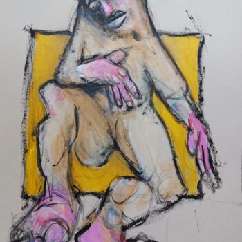 Drawing titled "homme qui danse" by Pilip, Original Artwork, Acrylic