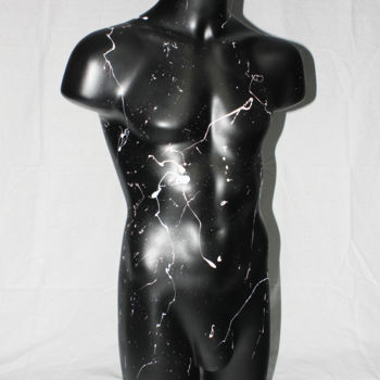 Sculpture titled "Man in Black" by Renos, Original Artwork