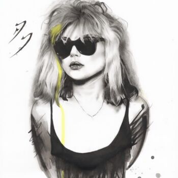 Painting titled "Blondie" by Phil Smith, Original Artwork, Ink