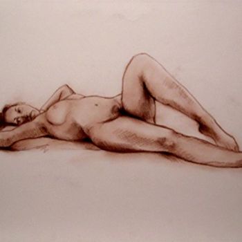 Schilderij getiteld "nudo" door Filippo Liardo, Origineel Kunstwerk, Olie