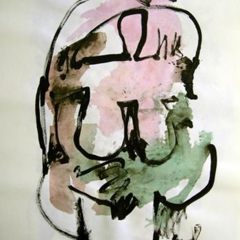 Pintura titulada "AU VERGER - SANS TI…" por Sadon Gérard, Obra de arte original