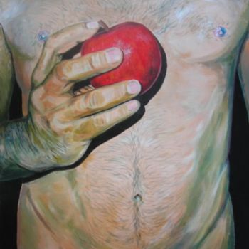 Painting titled "Adam" by Philippe Greffard, Original Artwork, Oil