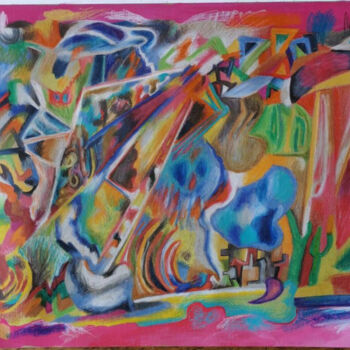 Dessin intitulée "Fantomas le retopur" par Philip Marchal, Œuvre d'art originale, Crayon