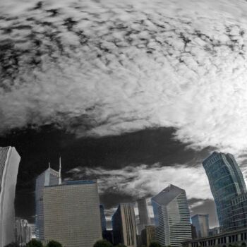 Photographie intitulée "Chicago - Cloud 3" par Philip Rejean, Œuvre d'art originale, Photographie numérique Monté sur Carton