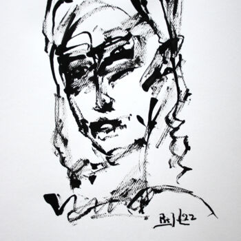 Peinture intitulée "AYLIN (Philip Lange…" par Philip/Ulrike Langen, Œuvre d'art originale, Encre