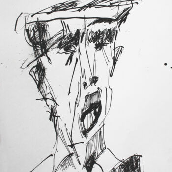 Painting titled "STEFANO" by Philip/Ulrike Langen, Original Artwork, Ink