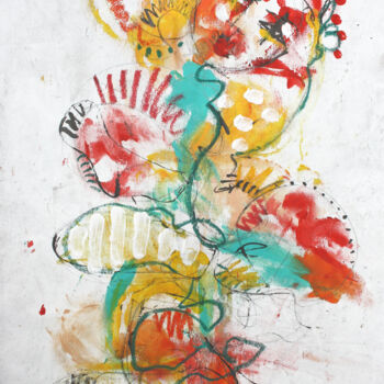 Malerei mit dem Titel "LA DANSEUSE" von Philip/Ulrike Langen, Original-Kunstwerk, Acryl
