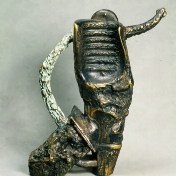 Skulptur mit dem Titel "TEAPOT 06" von Philipp Rukavishnikov, Original-Kunstwerk, Bronze
