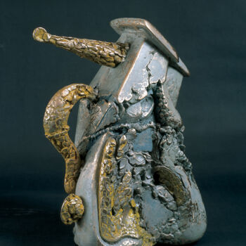 Skulptur mit dem Titel "TEAPOT 10" von Philipp Rukavishnikov, Original-Kunstwerk, Bronze