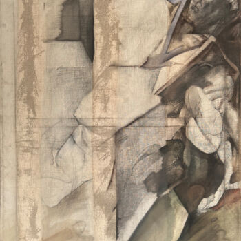 Pittura intitolato "Warrior" da Philipp Rukavishnikov, Opera d'arte originale, Olio Montato su Telaio per barella in legno