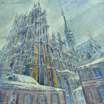 Painting titled "a8b-la-cathedrale-s…" by Philippe Lasselin, Original Artwork, Oil
