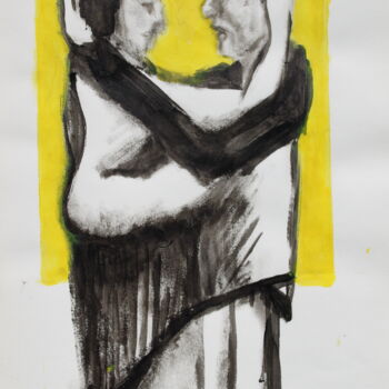 Картина под названием "Couple qui danse 2" - Philippe Aguasca, Подлинное произведение искусства, Акрил