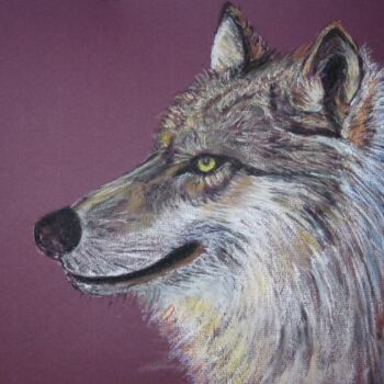 Dessin intitulée "Le loup" par Philippe Allier, Œuvre d'art originale