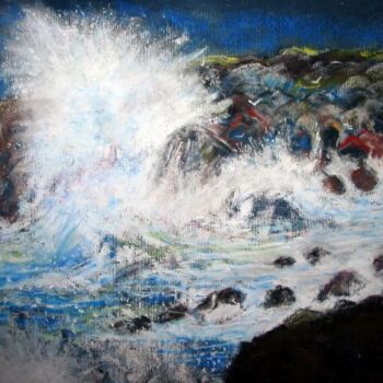 Dessin intitulée "La vague. D'après u…" par Philippe Allier, Œuvre d'art originale