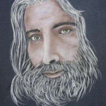 Dibujo titulada "Portrait d'homme." por Philippe Allier, Obra de arte original