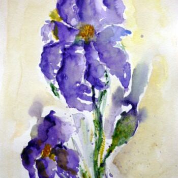 绘画 标题为“Iris” 由Philippe Allier, 原创艺术品, 水彩