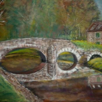 Dessin intitulée "Le pont" par Philippe Allier, Œuvre d'art originale, Autre