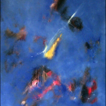 Pintura titulada "Foudre bleue" por Philippe Alliet, Obra de arte original, Oleo