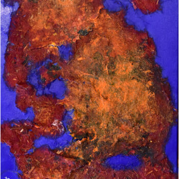 Painting titled "Texture végétale 001" by Philippe Alliet, Original Artwork, Oil