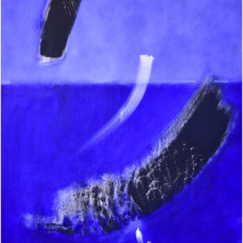 Pintura intitulada "Abstraction maritim…" por Philippe Alliet, Obras de arte originais, Óleo