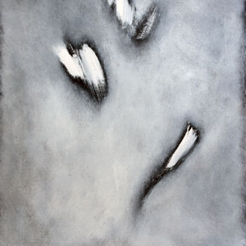 Malerei mit dem Titel "X-Abstraction blanc…" von Philippe Alliet, Original-Kunstwerk, Öl