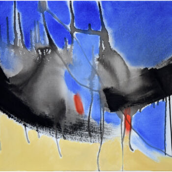 Malerei mit dem Titel "Abstract 002" von Philippe Alliet, Original-Kunstwerk, Acryl