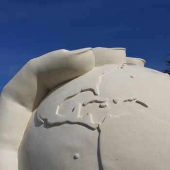 Escultura intitulada ""Le Joueur de Plane…" por Philippe Ardy, Obras de arte originais, Pedra