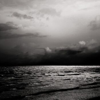Fotografia intitulada "La  mer noire....." por Philippe Berthier, Obras de arte originais, Fotografia digital