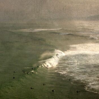 Fotografia intitolato "Surf à Biarritz....…" da Philippe Berthier, Opera d'arte originale, Fotografia digitale