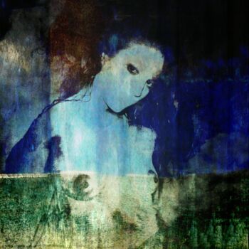 Photography titled "Blue nude....." by Philippe Berthier, Original Artwork, Manipulated Photography