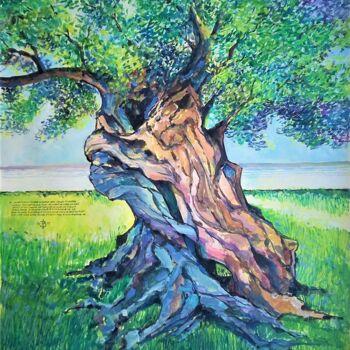 Painting titled ""l'arbre de vie"" by Philippe Brobeck, Original Artwork, Acrylic