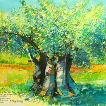 Peinture intitulée "" L'olivier Saint -…" par Philippe Brobeck, Œuvre d'art originale, Acrylique
