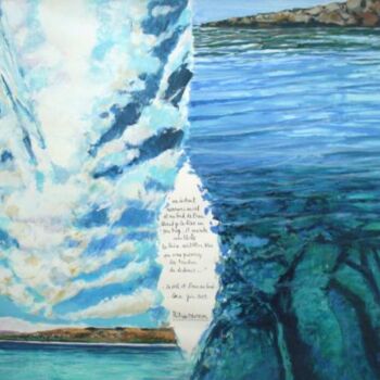 「le ciel et l'eau」というタイトルの絵画 Philippe Brobeckによって, オリジナルのアートワーク, グワッシュ水彩画