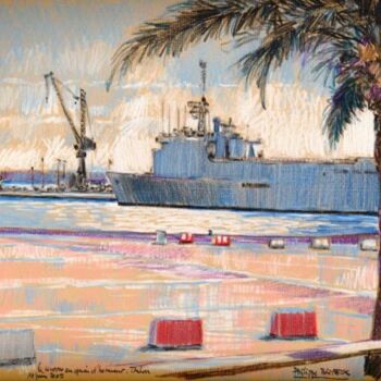 Painting titled ""le Siroco à quai T…" by Philippe Brobeck, Original Artwork, Other