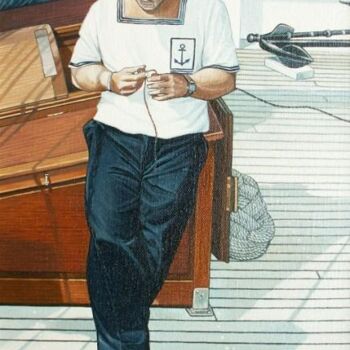 Peinture intitulée ""le chouf voilier l…" par Philippe Brobeck, Œuvre d'art originale, Huile
