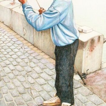 Pintura titulada "le pêcheur d'éperla…" por Philippe Brobeck, Obra de arte original
