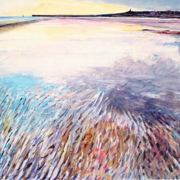 Peinture intitulée "marée basse sur la…" par Philippe Brobeck, Œuvre d'art originale, Gouache