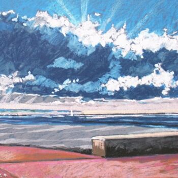 Pintura intitulada "effet de ciel sur l…" por Philippe Brobeck, Obras de arte originais, Pastel